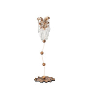 Lucas McKearn Venetian 1Lt 19" Candlestick Holder, Gold/Crystals - CS1060S