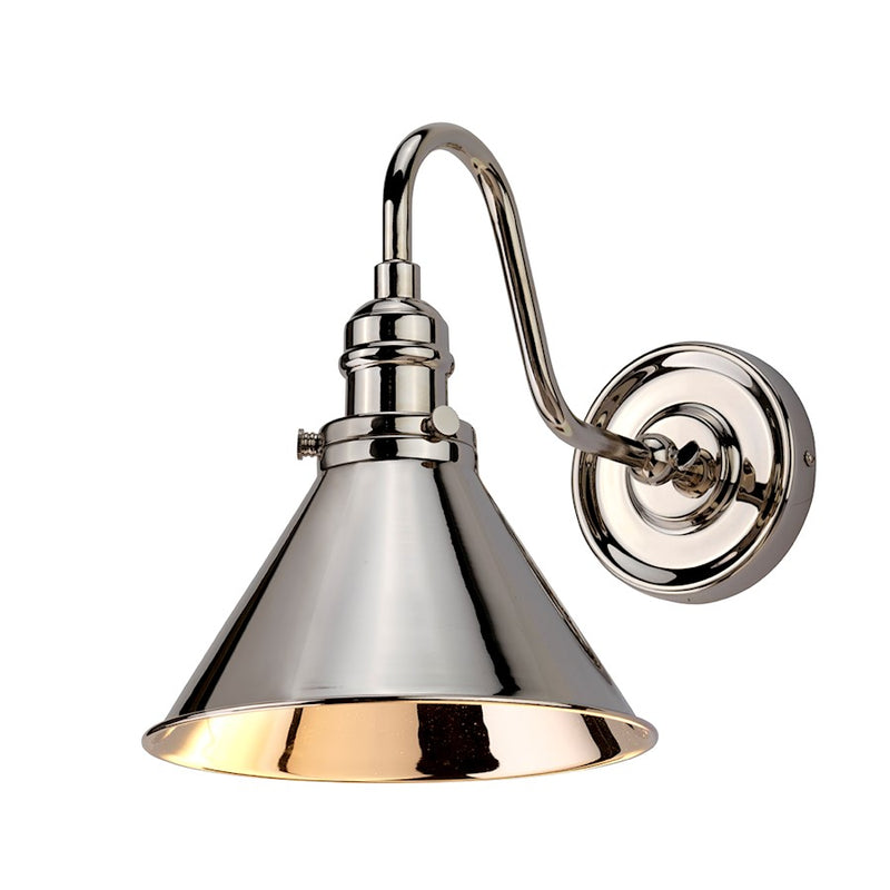 Lucas McKearn Provence 1Lt Wall Sconce, Nickel/Nickel - EL-PV1PN