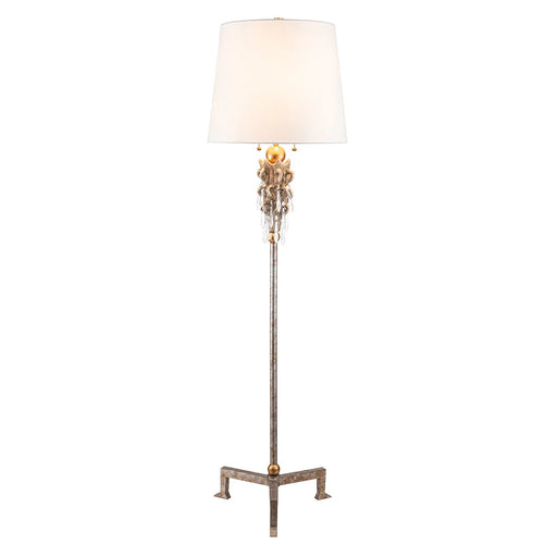 Lucas McKearn Madison 2 Light Floor Lamp, Silver - FL1004