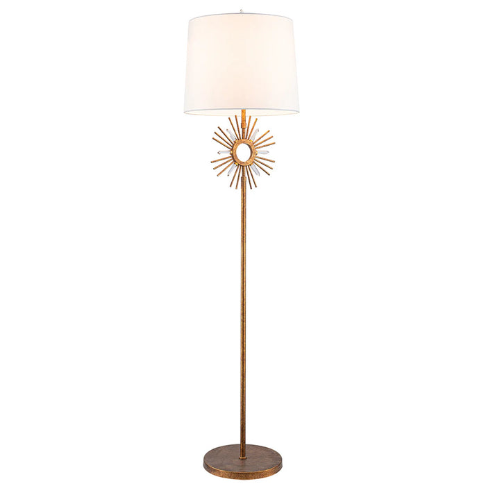 Lucas McKearn Sun King 1 Light Floor Lamp, Gold - FL1009G
