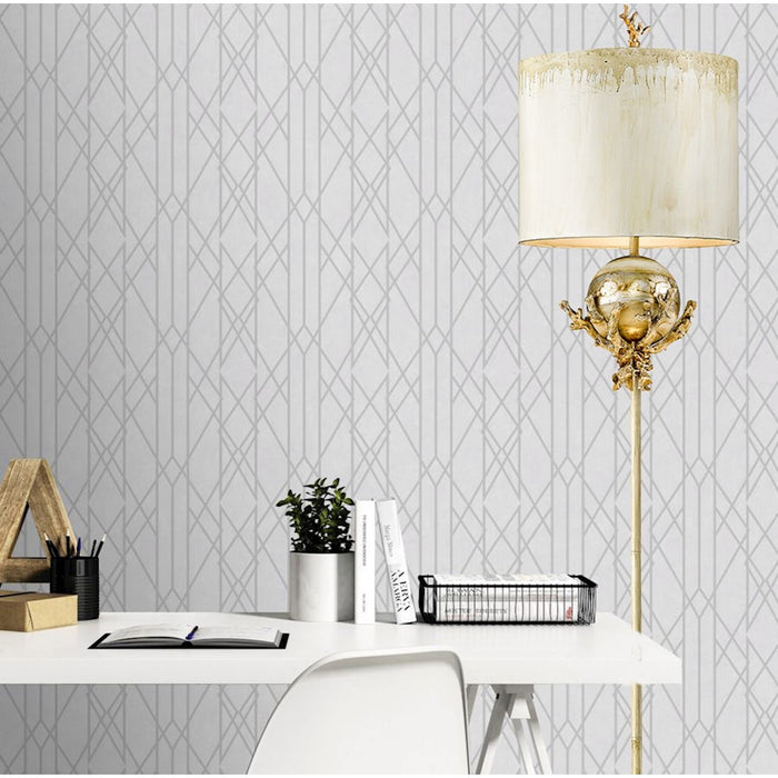 Lucas McKearn Trellis 2Lt Floor Lamp, Putty /Silver Orb Element