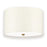 Lucas McKearn Fletcher 3Lt 14" Flush Mount, Brs/Ivory - FM-FLETCHER14-3LT-IV-AB