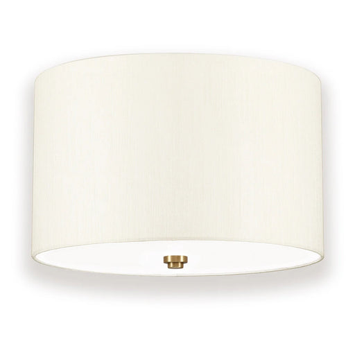 Lucas McKearn Fletcher 3Lt 14" Flush Mount, Brs/Ivory - FM-FLETCHER14-3LT-IV-AB