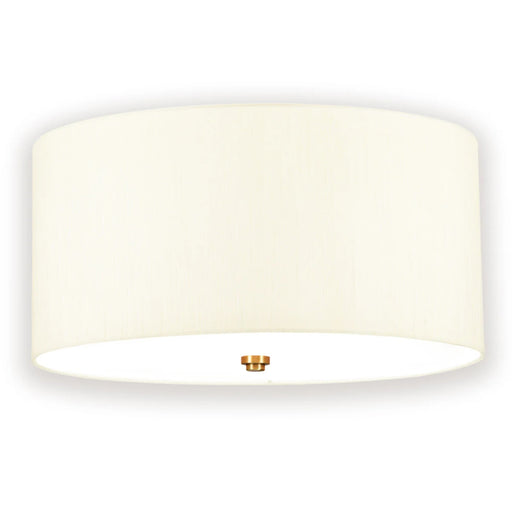 Lucas McKearn Fletcher 3Lt 18" Flush Mount, Brs/Ivory - FM-FLETCHER18-3LT-IV-AB