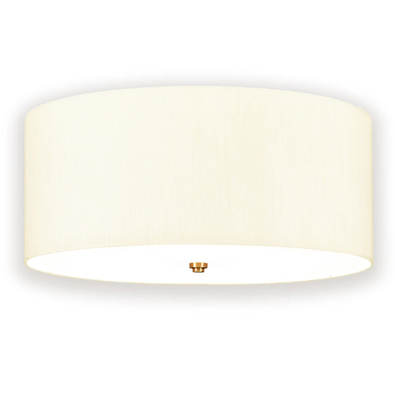 Lucas McKearn Fletcher 5Lt Flush Mount, Brass/Ivory - FM-FLETCHER22-5LT-IV-AB