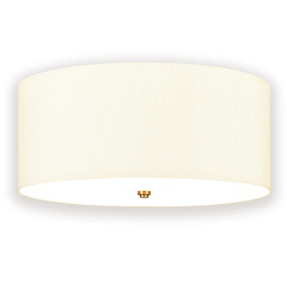 Lucas McKearn Fletcher 5Lt Flush Mount, Brass/Ivory - FM-FLETCHER22-5LT-IV-AB
