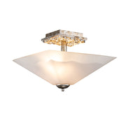 Lucas McKearn Star 2Lt Flush Mount, Silver/WH Inside Etched Outside - FM1002S-2