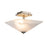 Lucas McKearn Star 2Lt Flush Mount, Silver/WH Inside Etched Outside - FM1002S-2