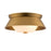 Lucas McKearn Bowtie 2Lt Flush Mount, Laquered Gold/Opal Etched - FM1004LG-10
