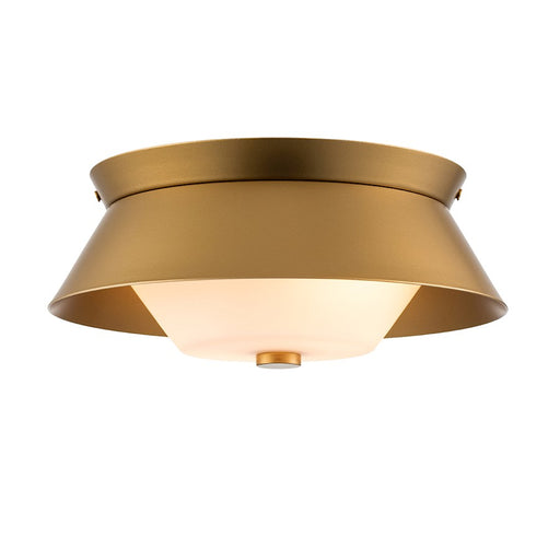 Lucas McKearn Bowtie 2Lt Flush Mount, Laquered Gold/Opal Etched - FM1004LG-10