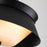 Lucas McKearn Bowtie 2 Light Flush Mount, Matte Black/Opal Etched