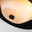 Lucas McKearn Bowtie 2 Light Flush Mount, Matte Black/Opal Etched