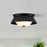 Lucas McKearn Bowtie 2 Light Flush Mount, Matte Black/Opal Etched