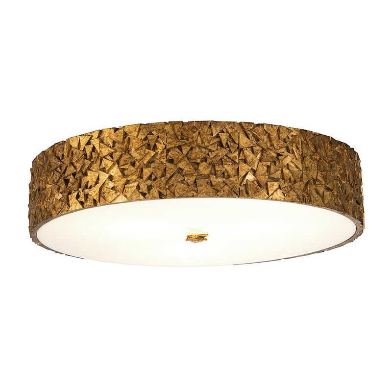 Lucas McKearn Mosaic 3 Light 20" Round Flush Mount, Gold - FM1158G-RD-20