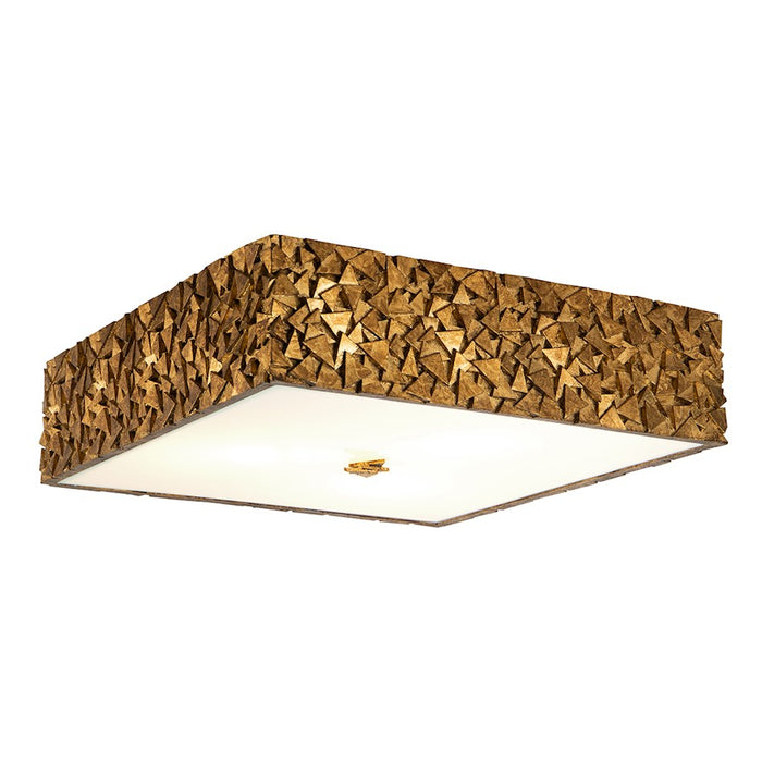 Lucas McKearn Mosaic 3 Light 16" Square Flush Mount, Gold - FM1158G-SQ-16