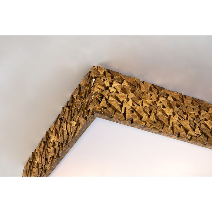 Lucas McKearn Mosaic 3 Light 16" Square Flush Mount, Gold