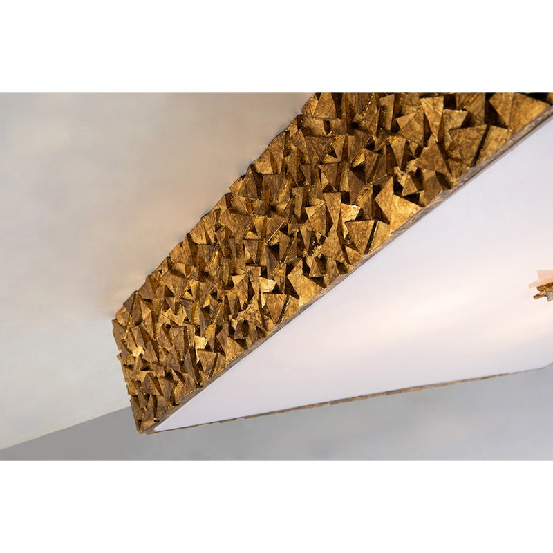 Lucas McKearn Mosaic 4 Light Flush Mount, Gold