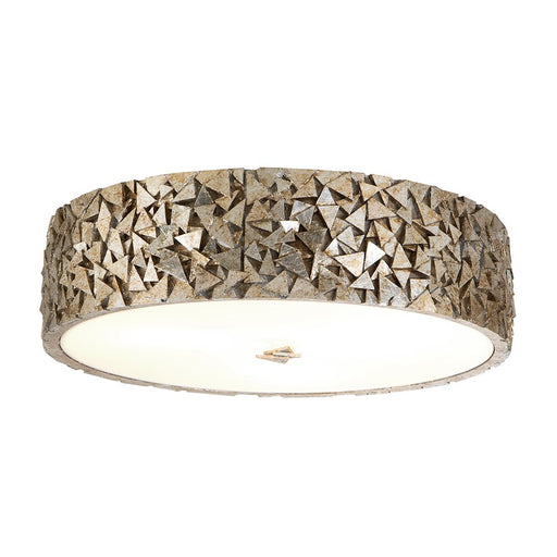 Lucas McKearn Mosaic 3 Light 16" Round Flush Mount, Silver - FM1158S-RD-16