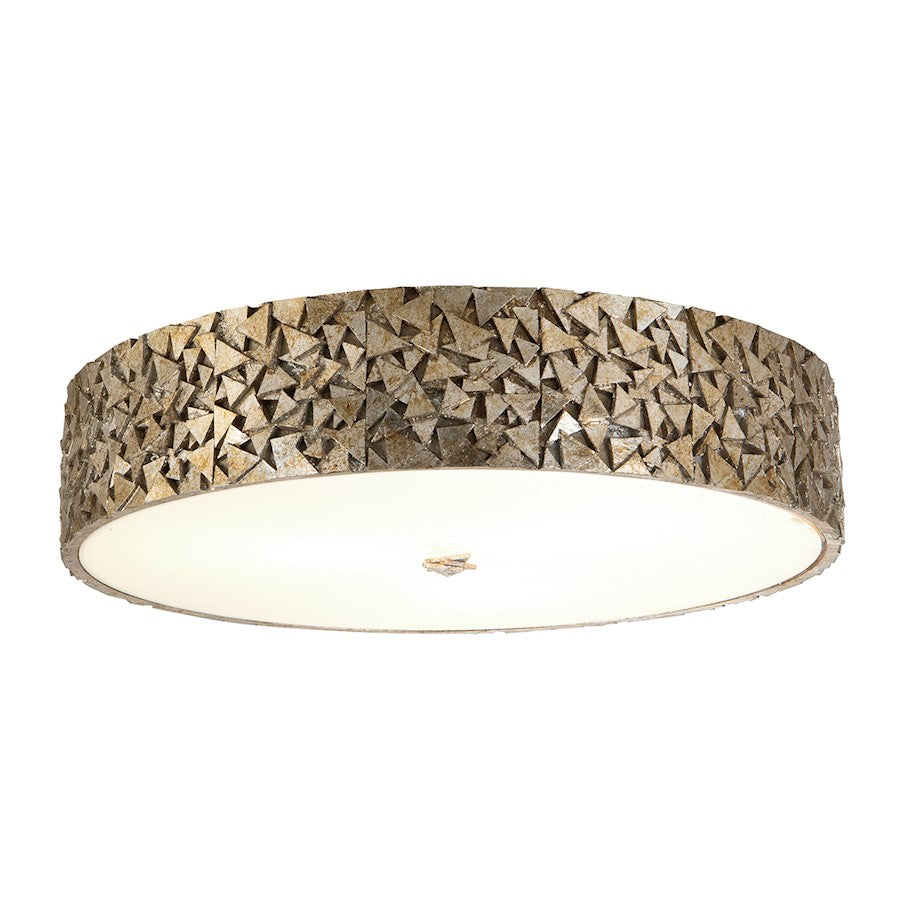 Lucas McKearn Mosaic 4 Light 20" Round Flush Mount, Silver - FM1158S-RD-20