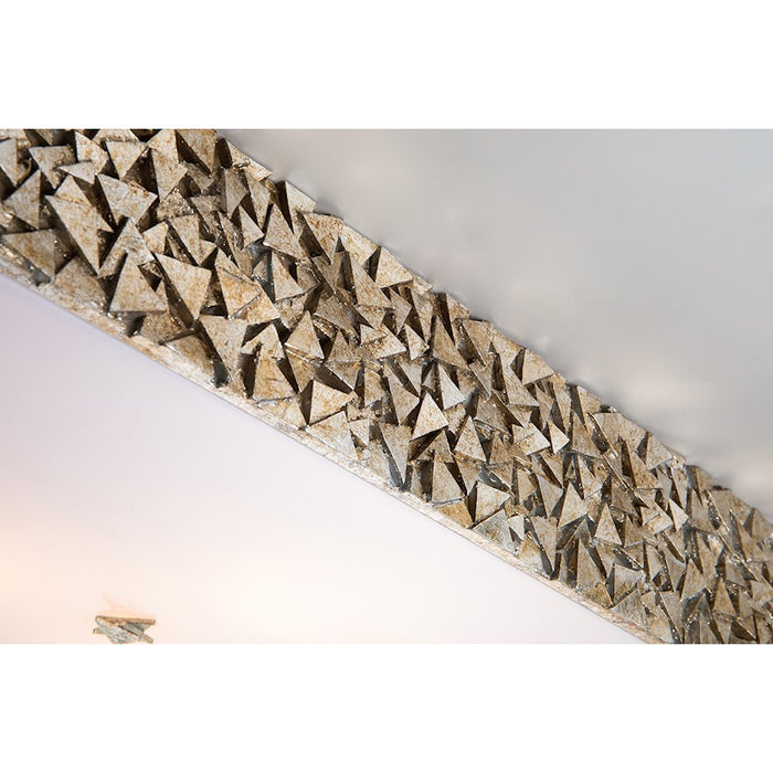Lucas McKearn Mosaic 3 Light 16" Square Flush Mount, Silver