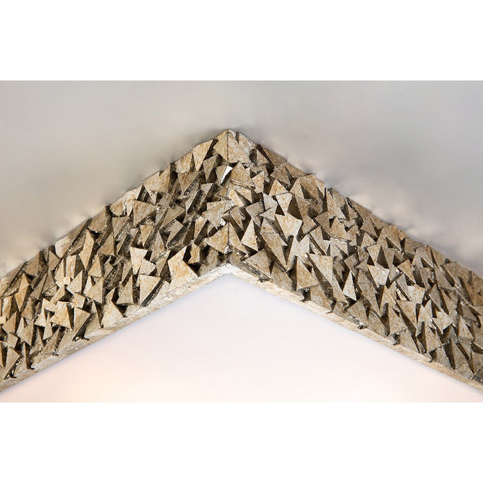 Lucas McKearn Mosaic 4 Light 20" Square Flush Mount, Silver