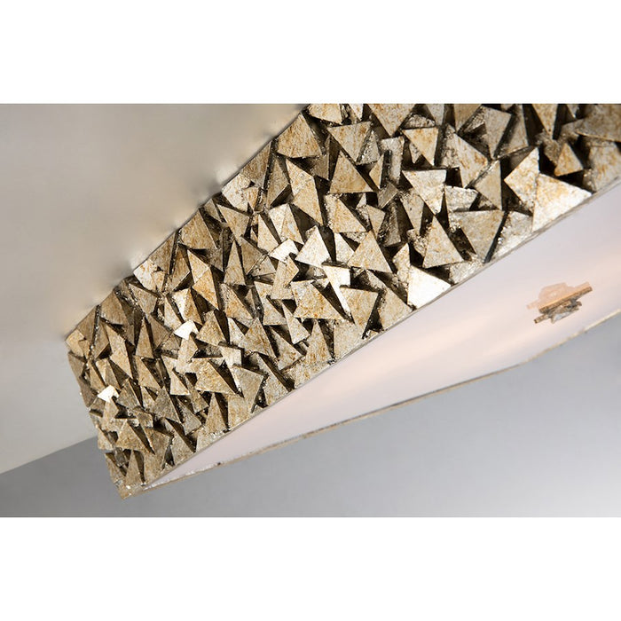 Lucas McKearn Mosaic 4 Light 20" Square Flush Mount, Silver