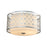 Lucas McKearn Ziggy 2Lt Flush Mount, Laquered Silver/Opal Etched - FM1185LS-2