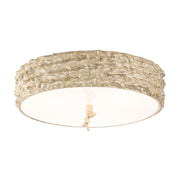 Lucas McKearn Trellis 3Lt Flush Mount, Putty Patina/Silver Orb - FM1238-16