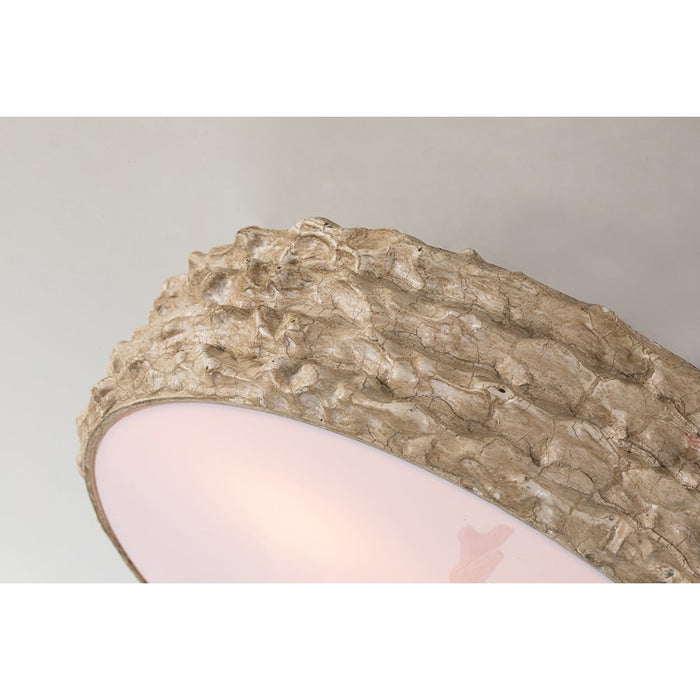 Lucas McKearn Trellis 3Lt Flush Mount, Putty Patina/Silver Orb