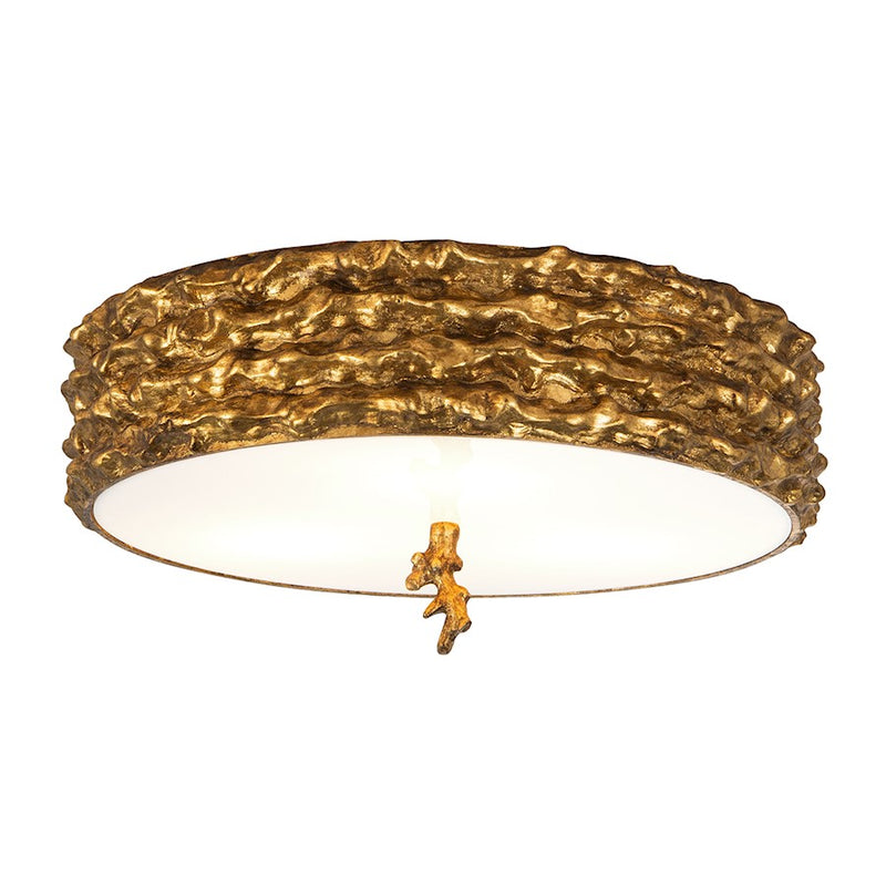 Lucas McKearn Trellis 3 Light Flush Mount, Gold Leaf - FM1238G-16