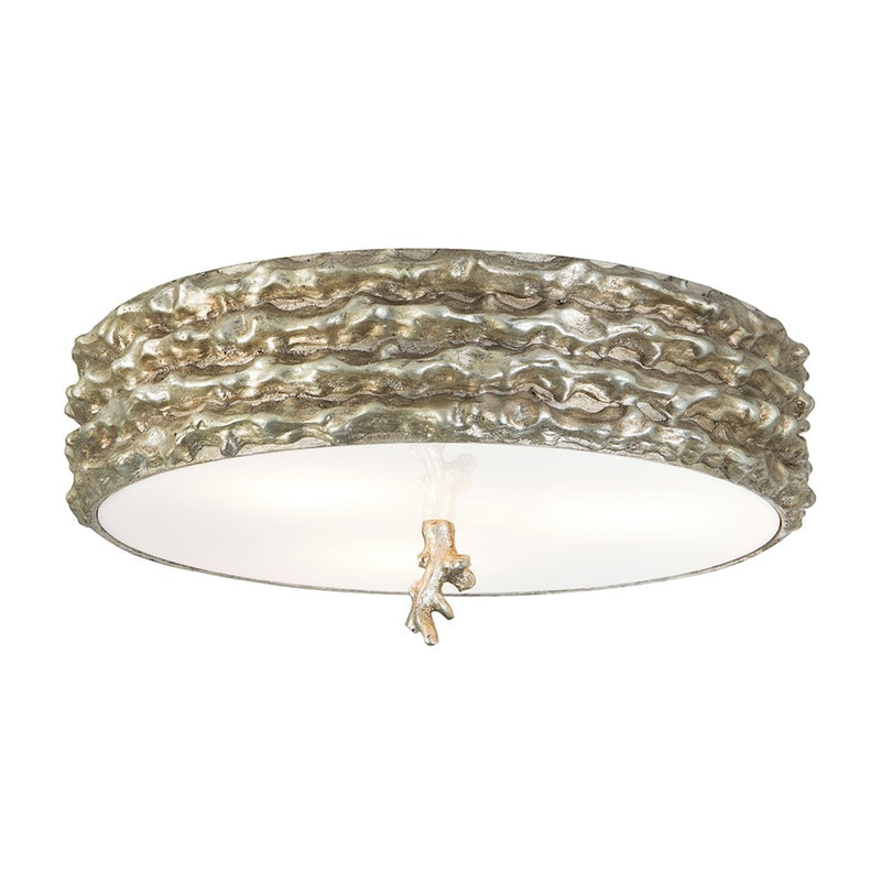 Lucas McKearn Trellis 3 Light Flush Mount, Silver Leaf - FM1238S-16