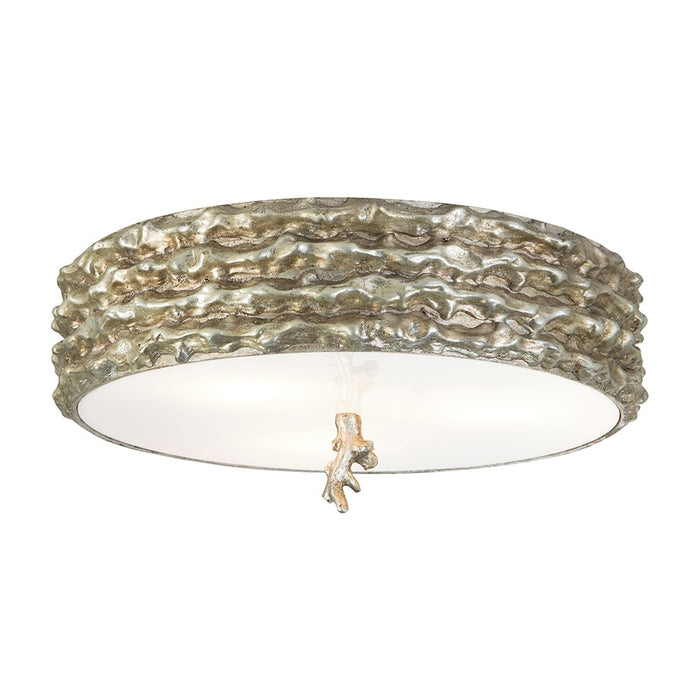 Lucas McKearn Trellis 3 Light Flush Mount, Silver Leaf - FM1238S-16