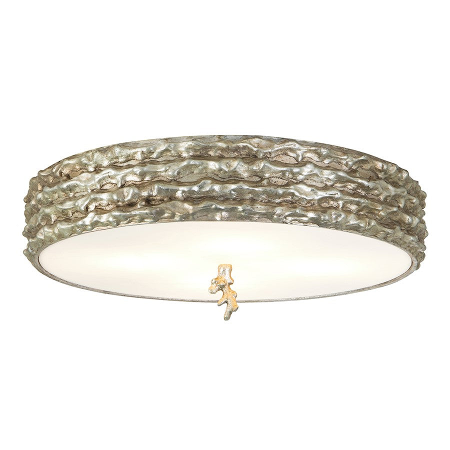 Lucas McKearn Trellis 4 Light Flush Mount, Silver Leaf - FM1238S-20