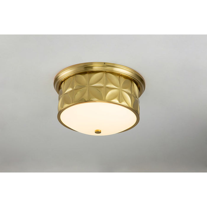 Lucas McKearn Epsilon 3 Light Flush Mount, Aged Brass - FM1300AGB-17
