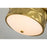 Lucas McKearn Epsilon 3 Light Flush Mount, Aged Brass