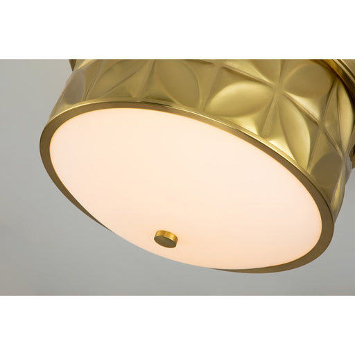 Lucas McKearn Epsilon 3 Light Flush Mount, Aged Brass