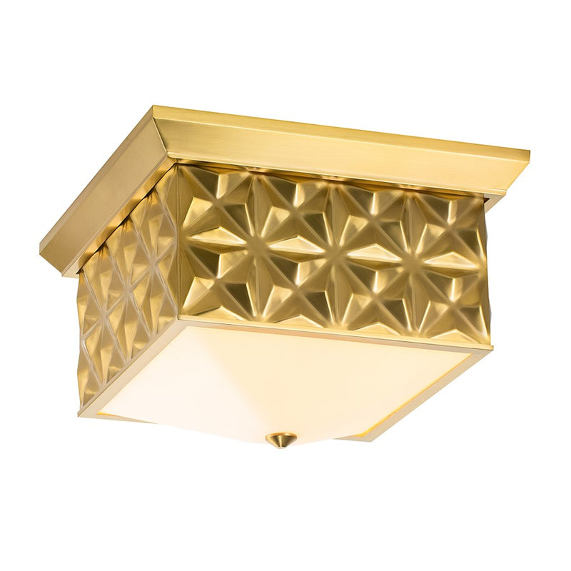 Lucas McKearn Alpha 4 Light Flush Mount, Aged Brass - FM1302AGB-14