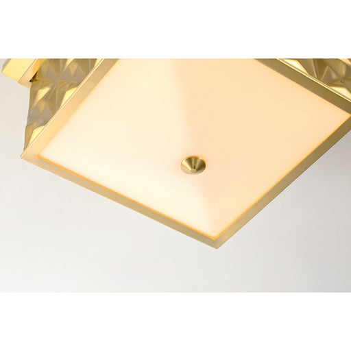 Lucas McKearn Alpha 4 Light Flush Mount, Aged Brass