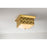 Lucas McKearn Alpha 4 Light Flush Mount, Aged Brass