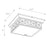 Lucas McKearn Alpha 4 Light Flush Mount, Aged Brass/Opal