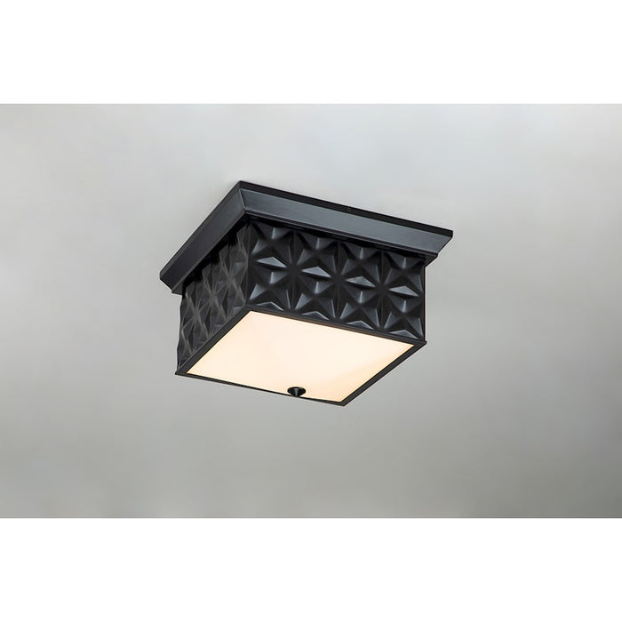 Lucas McKearn Alpha 4 Light Flush Mount, Matte Black