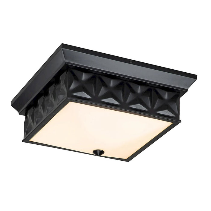 Lucas McKearn Alpha 4 Light Flush Mount, Matte Black/Opal - FM1302MB-14B