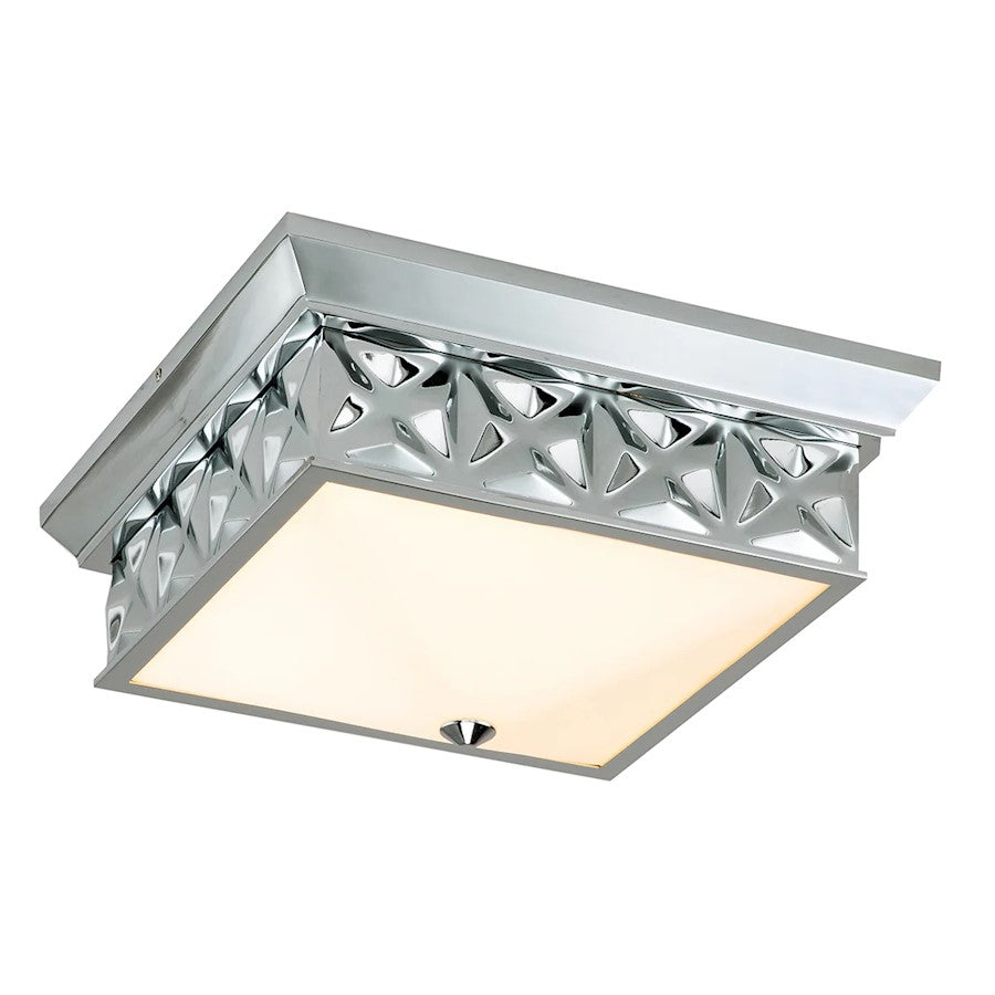 Lucas McKearn Alpha 4 Light Flush Mount, Polished Chrome/Opal - FM1302PC-14B