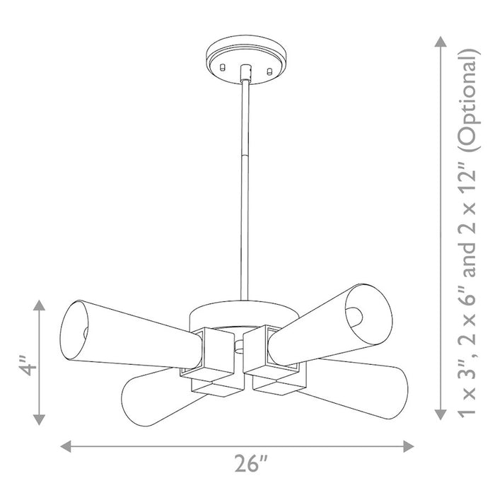 Lucas McKearn Kristy 4 Light Flush Mount, Distressed Gold/Opal
