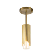 Lucas McKearn Marvel 1 Light Flush Mount, Aged Brass/Opal - FM30209AB-1