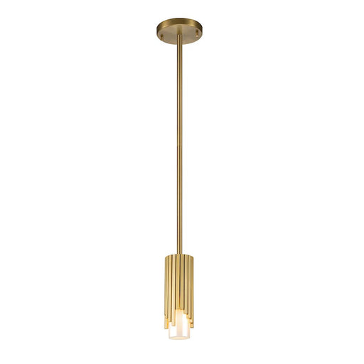 Lucas McKearn Marvel 1 Light Flush Mount, Aged Brass/Opal