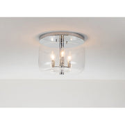 Lucas McKearn Rampart 3 Light Flush Mount, Polished Chrome - FM80122PC-13