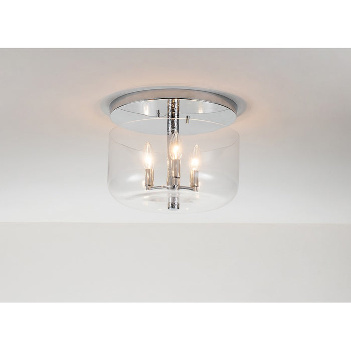 Lucas McKearn Rampart 3 Light Flush Mount, Polished Chrome - FM80122PC-13