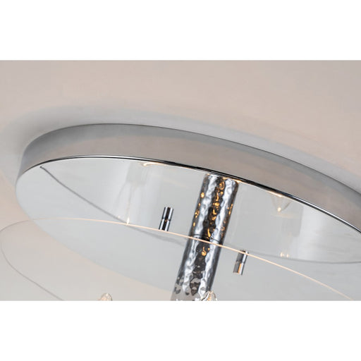 Lucas McKearn Rampart 3 Light Flush Mount, Polished Chrome