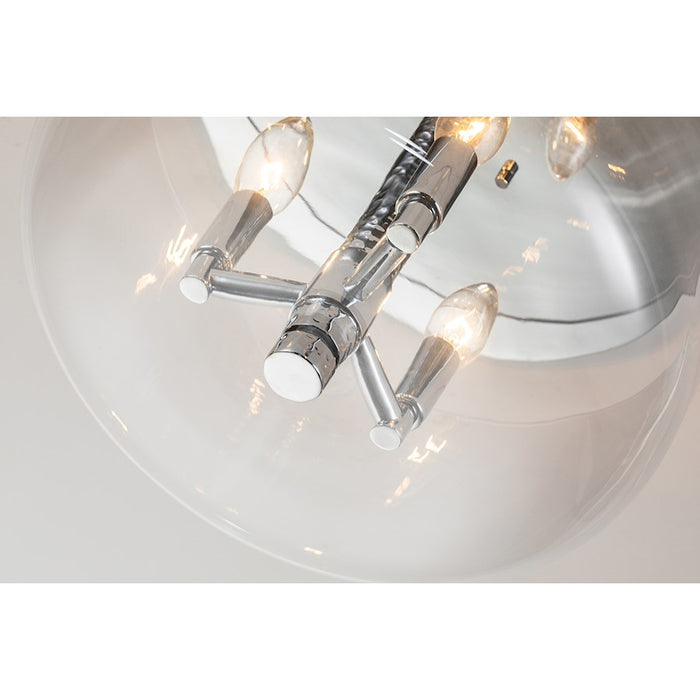 Lucas McKearn Rampart 3 Light Flush Mount, Polished Chrome